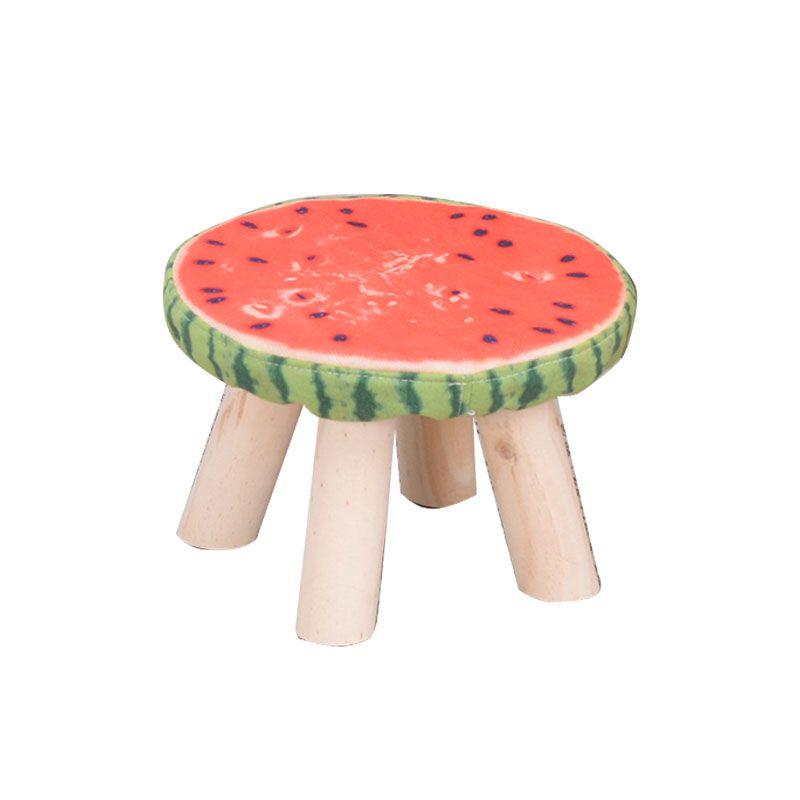 Modern Watermelon Standard Tear Resistant Round Standard for Living Room Clearhalo 'furn' 'furn_ottomans_poufs' 'Furniture' 'Living Room Furniture' 'Ottomans & Poufs' 'ottomans_poufs' 1200x1200_63f1ef3f-8507-4277-a16e-652c36880902