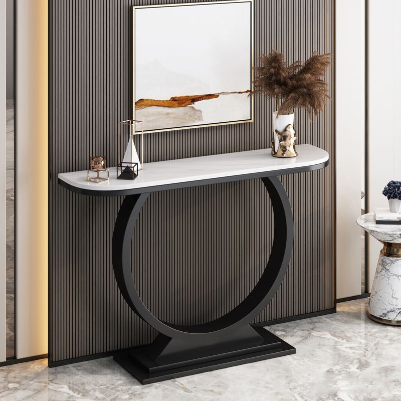 Tavolo da console astratto di ardesia glam/metallo/rettangolo per la sala