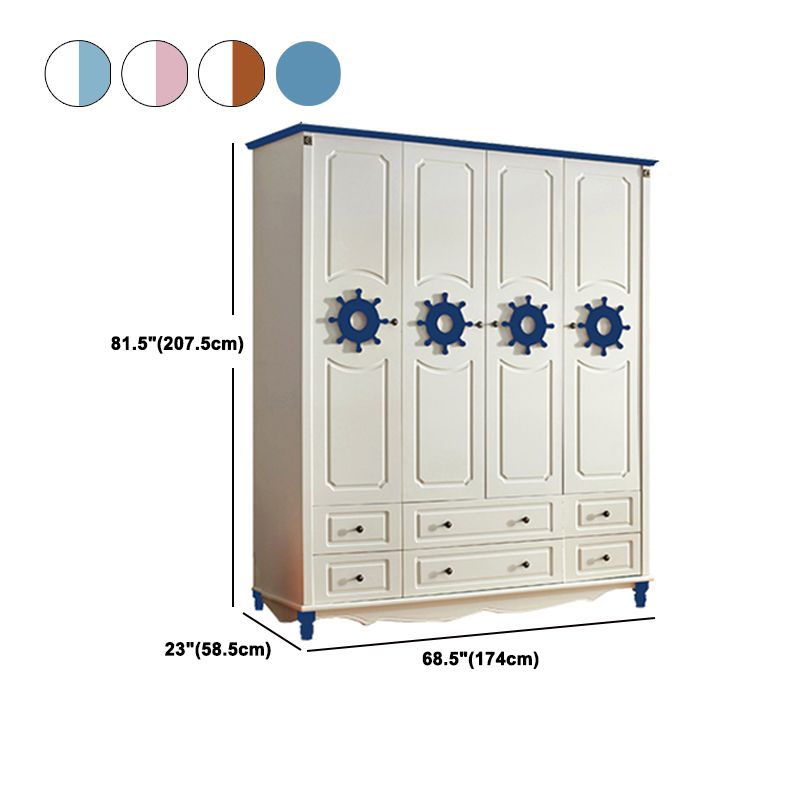 Manufactured Wood Storage Cabinet Coastal Cabinet with Drawers Clearhalo 'Armoires & Wardrobes' 'armoires_wardrobes' 'Bedroom Furniture' 'furn' 'furn_armoires_wardrobes' 'Furniture' 1200x1200_63f44332-6290-4349-89e5-8137acdea2bf