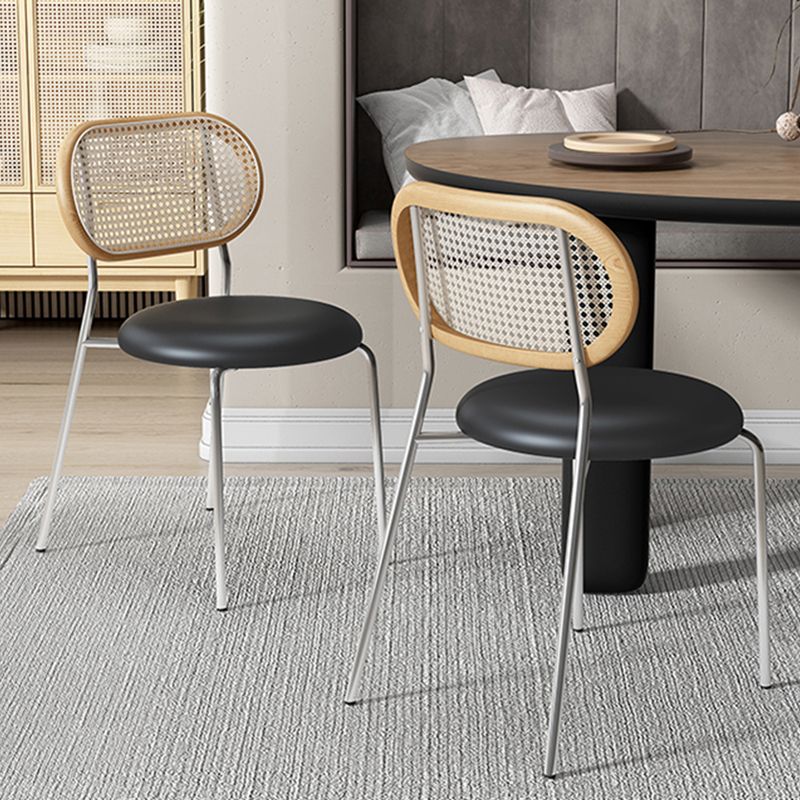 Contemporary Indoor-Outdoor Side Chair Upholstered Armless Dining Chairs