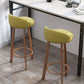 Glam Reception Upholstered Stool Matte Finish Round Footrest Stool Clearhalo 'Bar Furniture' 'Bar Stools' 'bar_stools' 'furn' 'furn_bar_stools' 'Furniture' 'furniture_bar_stools' 'Kitchen & Dining Furniture' 1200x1200_63f7e380-fcbc-460c-9054-ca52723ef1f0