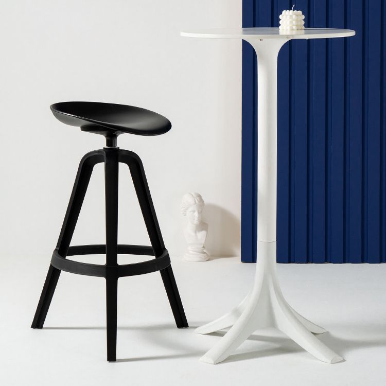 Low Back Plastic Swivel Bar Stool Industrial Armless Stool for Living Room Clearhalo 'Bar Furniture' 'Bar Stools' 'bar_stools' 'furn' 'furn_bar_stools' 'Furniture' 'Kitchen & Dining Furniture' 1200x1200_63f801db-5fb9-4b48-a33e-e6e3fc1d6fb0