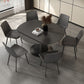 Folding Contemporary Dining Set with Sintered Stone Top Formal Dining Table Furniture Clearhalo 'Dining Room Sets' 'Dining Tables & Seating' 'dining_room_set' 'furn' 'furn_dining_room_set' 'Furniture' 'furniture_dining_room_set' 'Kitchen & Dining Furniture' 'kitchen&dining_furn' 'kitchen' 1200x1200_63f85f55-5941-44d1-bf27-ff293b833208
