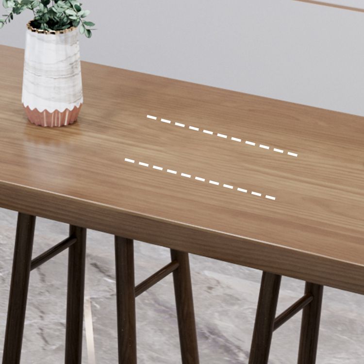 Modern Solid Wood Indoor Rectangle Double pedestal Bar Dining Table Clearhalo 'Bar Furniture' 'Bar Tables' 'bar_tables' 'furn' 'furn_bar_tables' 'Furniture' 'Kitchen & Dining Furniture' 1200x1200_63f9093d-ce88-4656-a47c-0366a01cb8d8