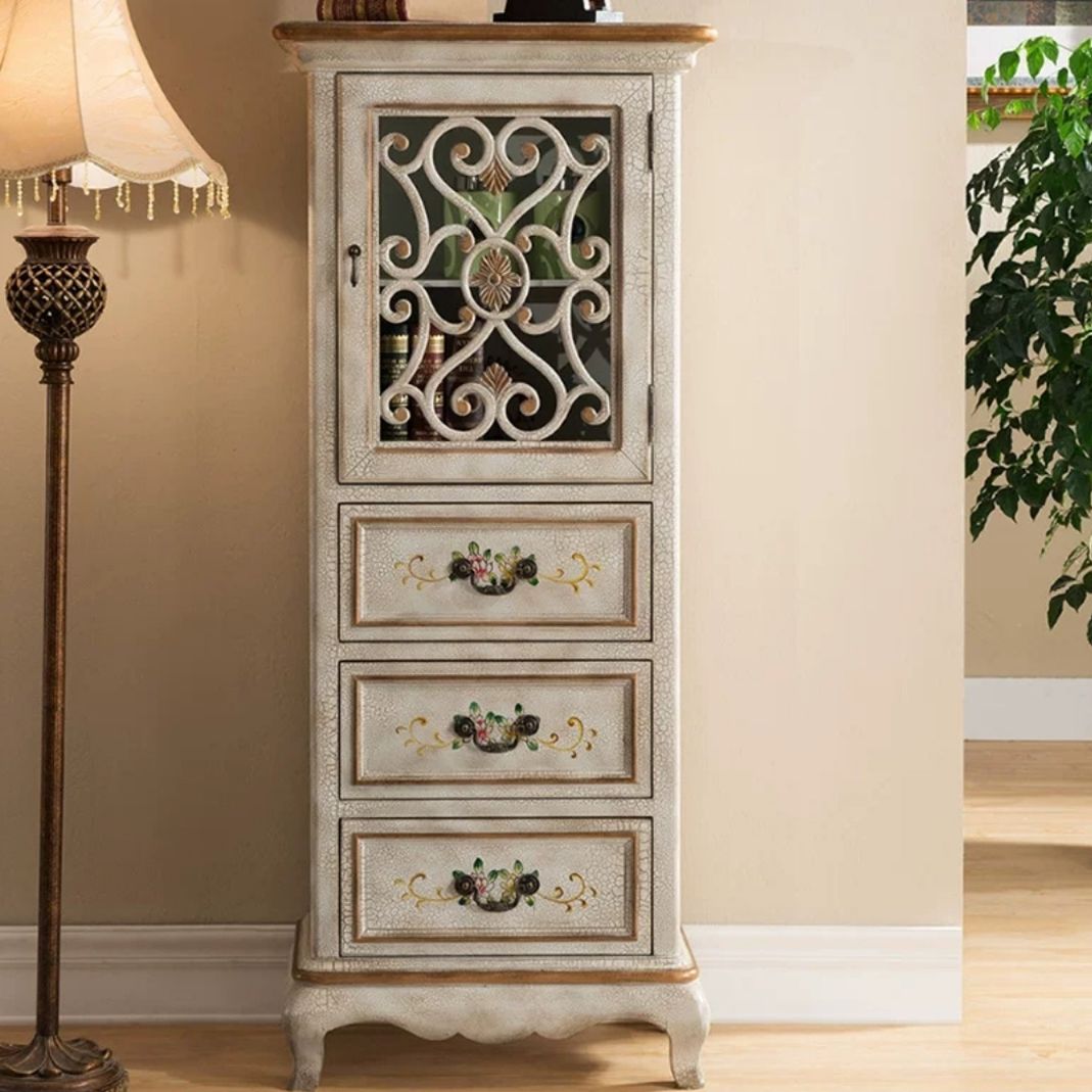 1- Door Wooden Cabinet, Rectangle Accent Cabinet with Drawers Clearhalo 'Cabinets & Chests' 'cabinets_chests' 'furn' 'furn_cabinets_chests' 'Furniture' 'Living Room Furniture' 1200x1200_63f99c76-ba5f-4f34-a2fe-b7e4ef5311cf