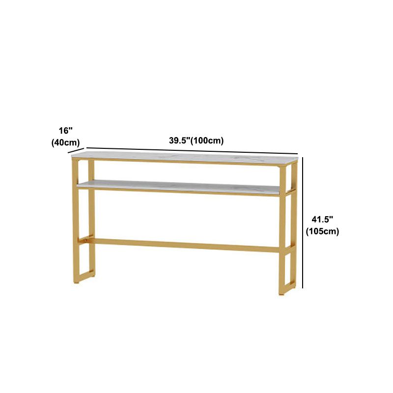 Glam Style 1/2/5 Pieces Faux Marble Bar Table Set Fixed Table Counter Set for Home Use Clearhalo 'Bar Furniture' 'furn' 'furn_home_bar_bar_sets' 'Furniture' 'Home Bars & Bar Sets' 'home_bar_bar_sets' 'Kitchen & Dining Furniture' 1200x1200_63fb612c-9902-4761-bc38-e4984a66b0f4