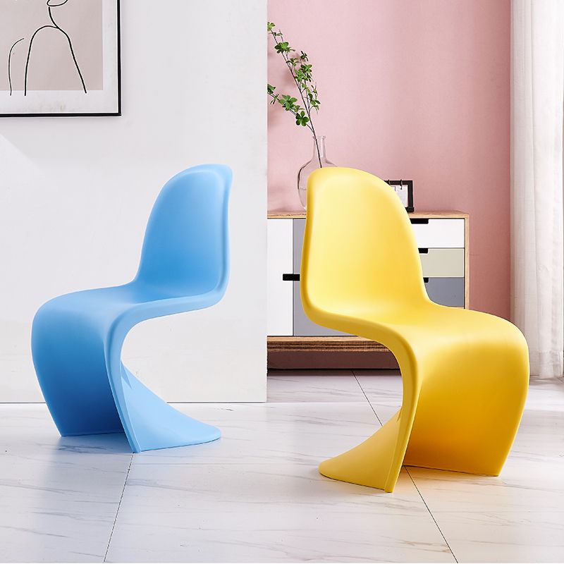 Scandinavian Style Plastic Dining Armless Chairs Solid Back Armless Dining Chair Clearhalo ' kitchen&dining_furn' 'Dining Chairs' 'Dining Tables & Seating' 'dining_chair' 'Furniture' 'furniture_dining_chair' 'Kitchen & Dining Furniture' 'kitchen' 1200x1200_63fc42bd-31c0-4cc9-9a8a-297e31fd67c6