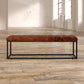 Industrial Solid Color Bench Faux Leather Foam Bench for Livingroom Clearhalo 'Benches' 'Chairs & Seating' 'furn' 'furn_benches' 'Furniture' 'Living Room Furniture' 1200x1200_63ff8625-5bb8-4f20-b78b-88f59a51eb72