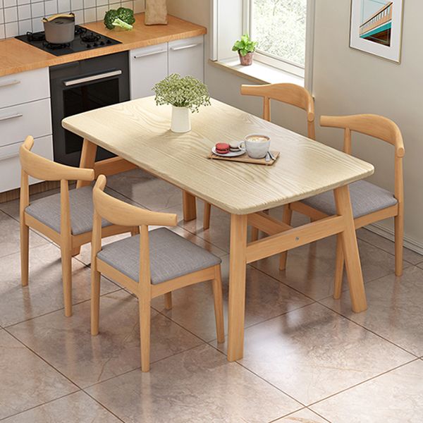 Rectangular Natural Oak Dining Table Wooden Tabletop with Metal Legs Clearhalo 'Dining Tables & Seating' 'Dining Tables' 'dining_table' 'furn' 'furn_dining_table' 'Furniture' 'Kitchen & Dining Furniture' 1200x1200_63ffaf9f-6d4d-41f9-9b92-572c892ff1a2