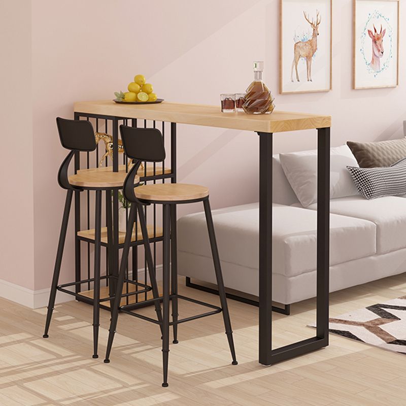 Juego de mesa de bar rectangular moderno, juego de mesa de bar de madera maciza de 1/2/3 piezas