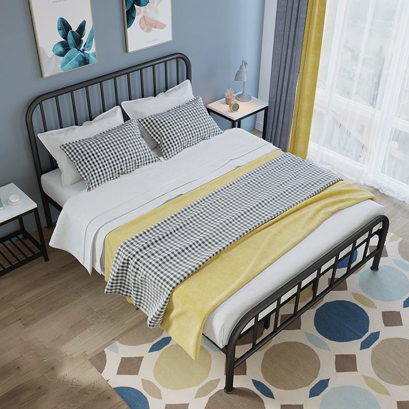 Cama estándar de alto perfil, cabecera de metal para la cabecera contemporánea