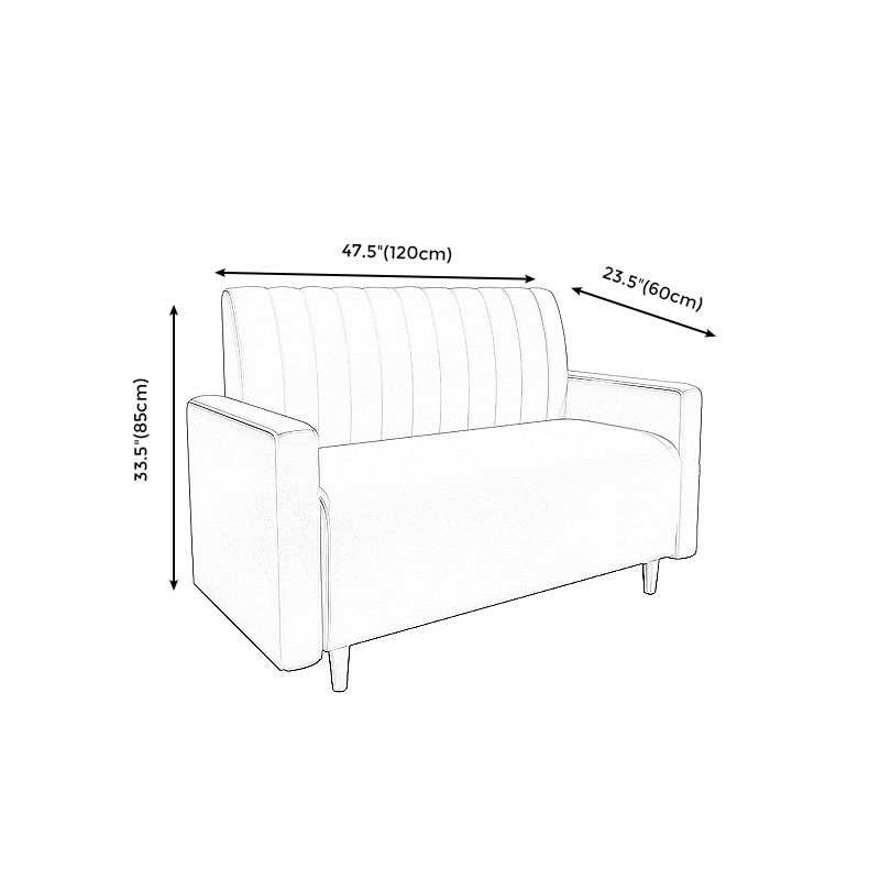 47.27"D x 25.59"W x 33.46"H Glam 2-seat Sewn Pillow Back Sofa for Restaurant Clearhalo 'furn' 'furn_sofas' 'Furniture' 'furniture_sofas' 'kitchen' 'kitchen_sofas' 'Living Room Furniture' 'Sofa' 'sofas' 1200x1200_640274b4-bdac-4e95-9a9c-3a5acb529b9a