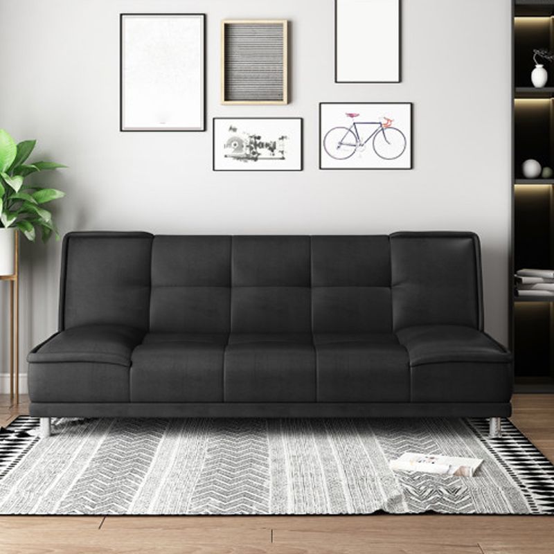 75"Modern Minimalist Armless Foldable Sleeper Leather Settee Clearhalo 'furn' 'furn_sofas' 'Furniture' 'furniture_sofas' 'kitchen' 'kitchen_sofas' 'Living Room Furniture' 'Sofa' 'sofas' 1200x1200_6402e2fd-4571-4c92-bf47-d940bf94b360