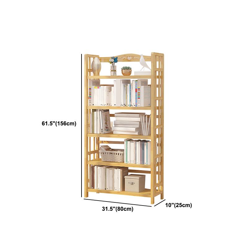 Adjustable Wood Book Shelf Bamboo Natural Shelf Bookcase Open Shelf Shelves Included Clearhalo 'Bookcases' 'furn' 'furn_bookcases' 'Furniture' 'Office Furniture' 1200x1200_64057cf0-24a6-4d0a-a7c8-9493325dc9b5