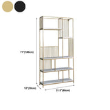 Contemporary Metal Vertical Book Shelf Open Shelf Bookcase For Office