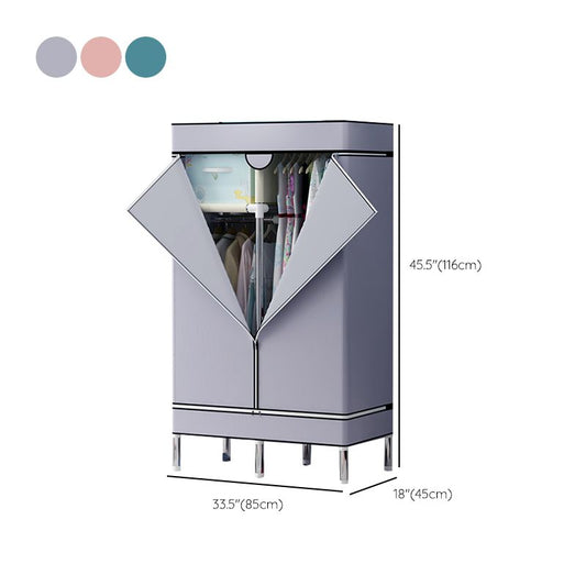 Steel Wardrobe Cabinet with Shelves Modern Wardrobe Armoire for Home