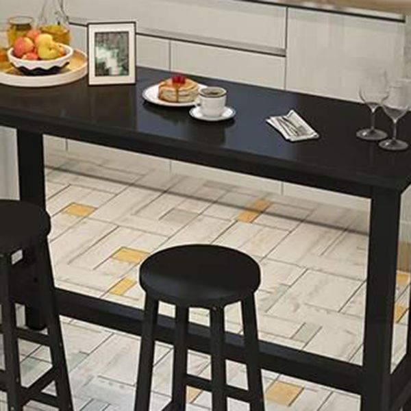 Table de salle à manger de bar en bois contemporaine Table de bar rectangulaire pour le salon