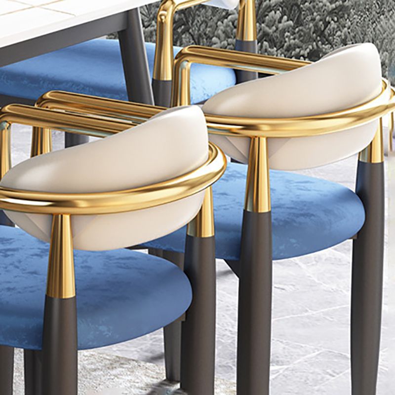 Sedia da pranzo moderno da pranzo in metallo sedia da sala da pranzo aperto