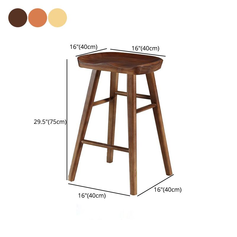 Industrial Style Wooden Bar Stool Contoured Seat Counter Stool for Kitchen Bar Clearhalo 'Bar Furniture' 'Bar Stools' 'bar_stools' 'furn' 'furn_bar_stools' 'furniture_bar_stools' 'Kitchen & Dining Furniture' 'kitchen&dining_furn' 'kitchen' 'kitchen_furn' Furniture' 1200x1200_640e10f5-3f77-4e62-9bb4-96672d5c830a