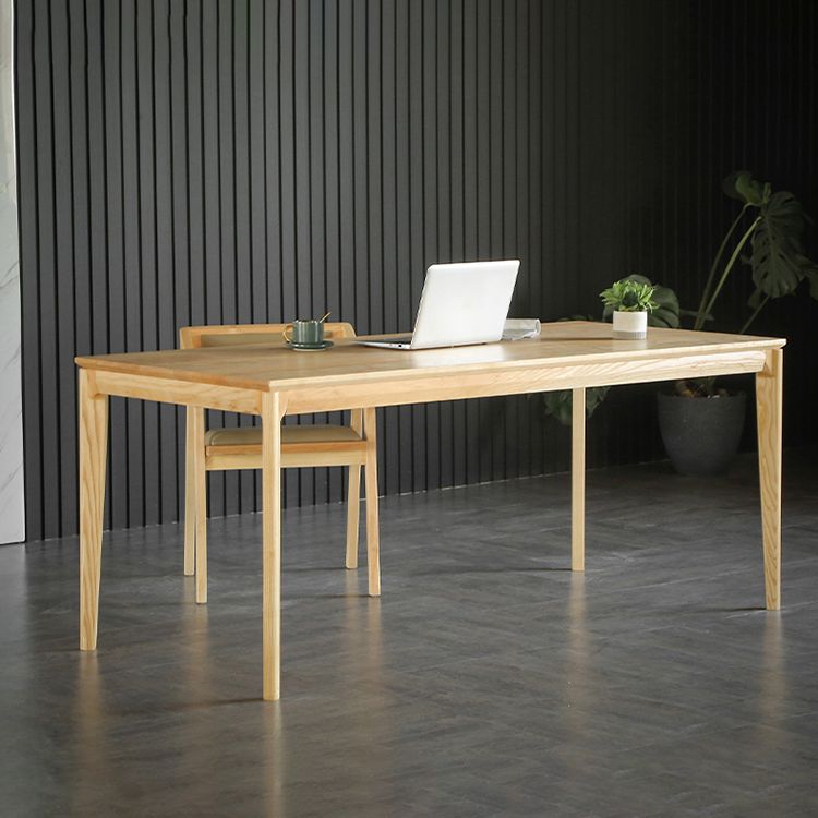 Modern 1/2/3/4/5 Pieces Dining Set Rectangle Solid Wood Legs Dinette Set in Natural Clearhalo 'Dining Room Sets' 'Dining Tables & Seating' 'dining_room_set' 'furn' 'furn_dining_room_set' 'Furniture' 'Kitchen & Dining Furniture' 1200x1200_640f68f8-8bef-40c6-a016-3307e702b2c7