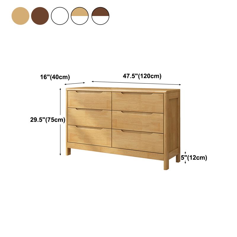 Modern Style Sideboard Buffet with Rubberwood Solid Wood Drawers and Storage Sideboard Clearhalo 'buffet_sideboard' 'Buffets & Sideboards' 'Furniture' 'furniture_buffet_sideboard' 'Kitchen & Dining Furniture' 1200x1200_641043c3-d5de-4dbd-99d8-21920044451c