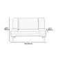 29.53" H Armless Modern Convertible Sofa with Tight Back Sofa for Living Room, Apartment