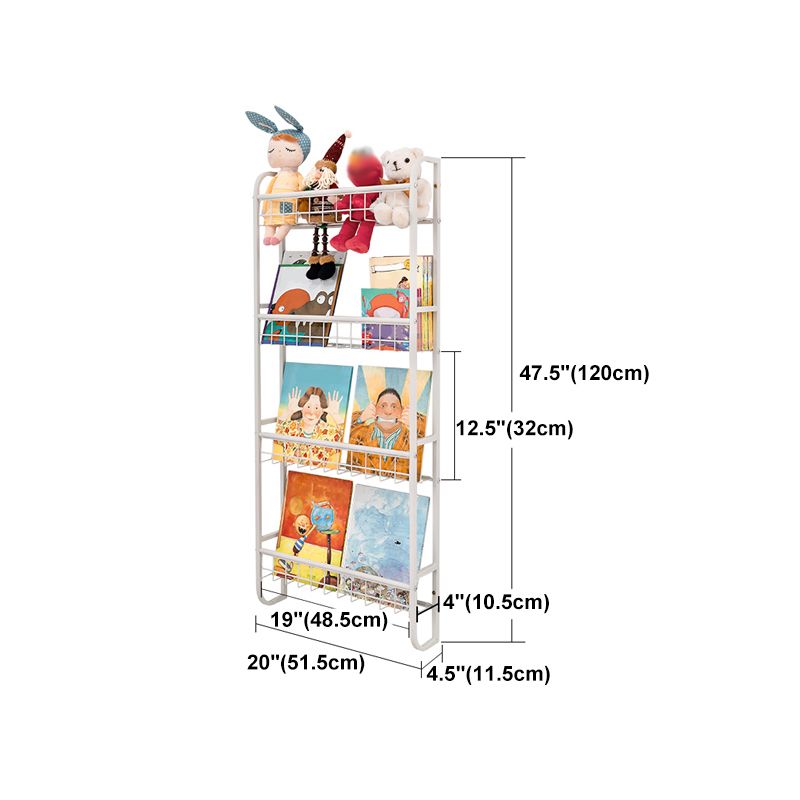 Modern Style Bookshelf Wall Mounted Metal Bookcase for Kid Room Clearhalo 'Bookcases' 'furn' 'furn_bookcases' 'Furniture' 'furniture_bookcases' 'Office Furniture' 1200x1200_641141be-4bee-4f61-9963-8997e0541852