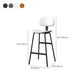 Taburete de bar de cuero Glam, taburete de mostrador con respaldo sin brazos para Bristol