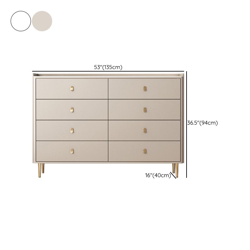 Cassettiera Glam orizzontale doppia in pietra con cassetti per camera da letto