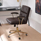 Mid-back Office Chair Leather Seat with Fixed Armrest and Tufted Office Chair Clearhalo 'Furniture' 'furniture_office_chair' 'Office Chairs' 'Office Furniture' 'office_chair' 1200x1200_6415277e-6944-4226-84fd-ac8cf277c1ca