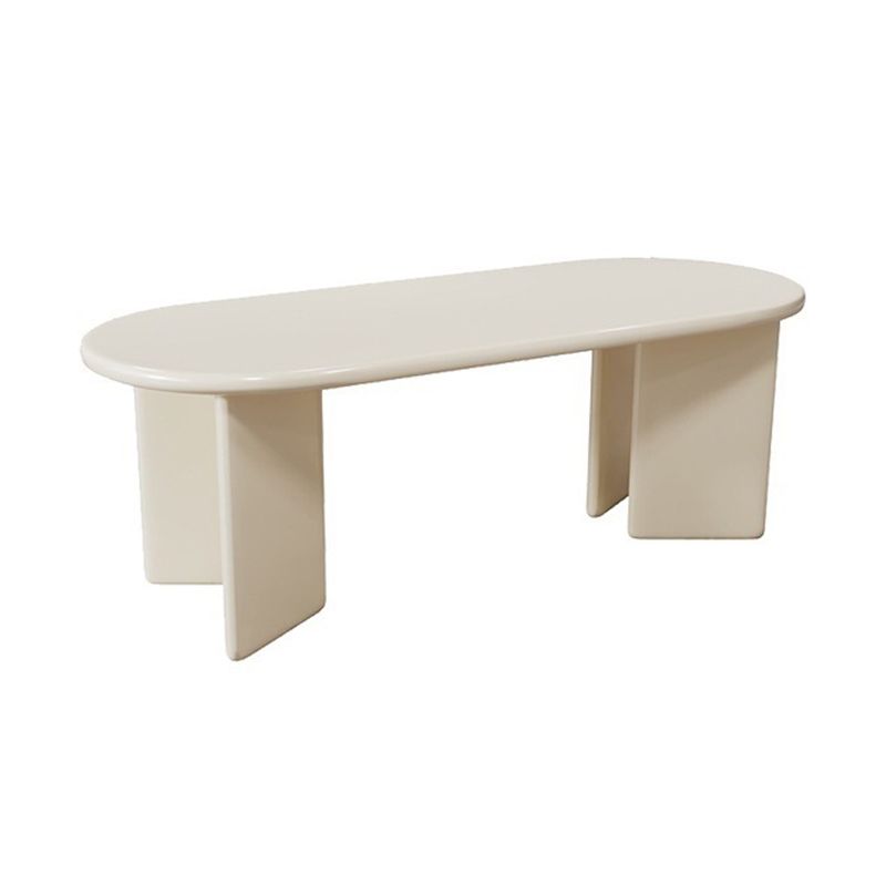 Contemporary Oval Wooden Coffee Table with 4 Legs and Wooden Top Clearhalo 'Coffee & Accent Tables' 'Coffee Tables' 'coffee_tables' 'furn' 'furn_coffee_tables' 'Furniture' 'Living Room Furniture' 1200x1200_6416411c-7550-48ee-8aa1-aaf5fba86b7a