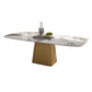 Traditional Luxury Style Sintered Stone Dining Table Rectangle Table with Pedestal Base Clearhalo ' dining_table' 'Dining Tables & Seating' 'Dining Tables' 'furn' 'furn_dining_table' 'Furniture' 'furniture_dining_table' 'Kitchen & Dining Furniture' 'kitchen&dining_furn' 'kitchen' 'kitchen_dining_table' 1200x1200_6416ddd7-815b-4aa2-b83f-e98385bd9120