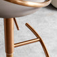 Glam Leather Bar Stool Metal Base Counter Stool for Living Room