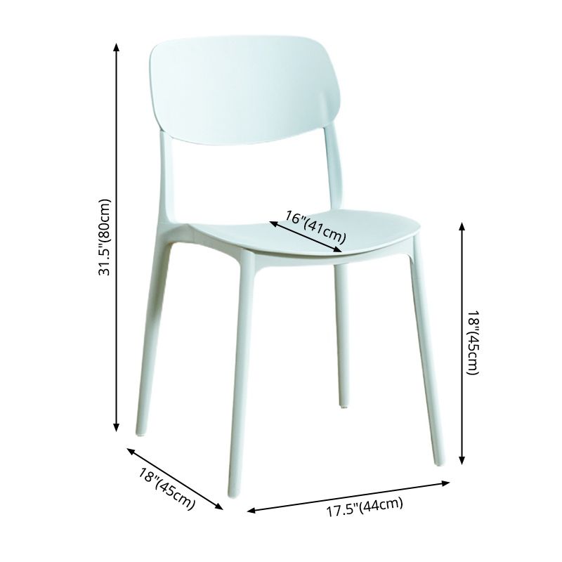 Home Scandinavian Side Chair Stackable Open Back Plastic Dining Room Chair Clearhalo ' kitchen&dining_furn' 'Dining Chairs' 'Dining Tables & Seating' 'dining_chair' 'furn' 'furn_dining_chair' 'Furniture' 'furniture_dining_chair' 'Kitchen & Dining Furniture' 'kitchen' 1200x1200_64171dad-89d4-4638-a571-570045ff86d2