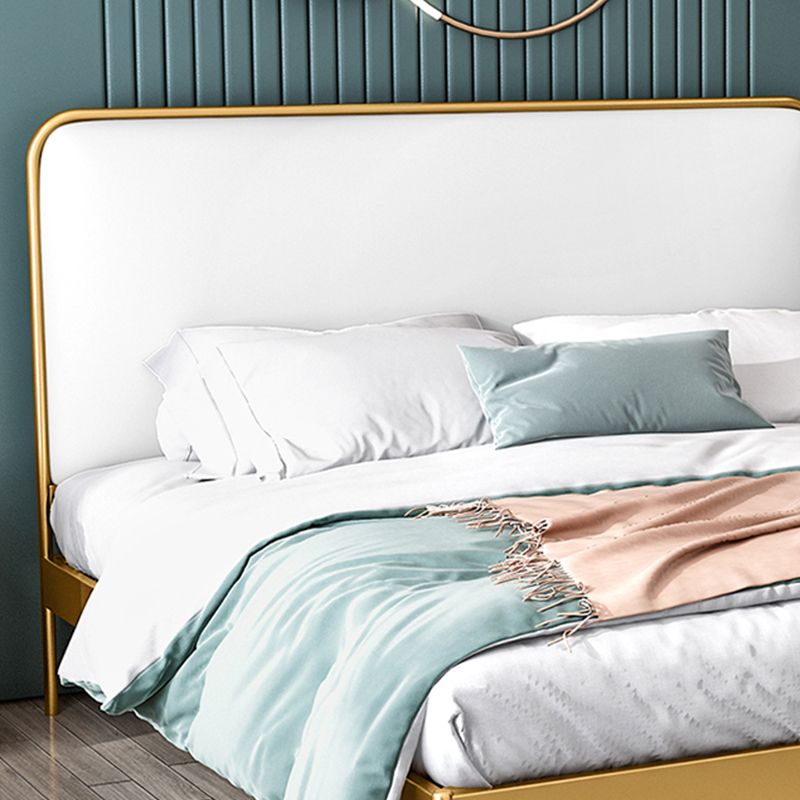 Metal Low Profile Bed Frame 43.31-inch H Wire-Grid Bed with Headboard Clearhalo 'Bedroom Furniture' 'Beds' 'furn' 'furn_beds' 'Furniture' 1200x1200_6418be6e-31af-4a84-b433-e9582bff084e