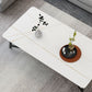 Modern White/Black Rectangle 4 Legs Coffee Table Slate and Metal Table Clearhalo 'Coffee & Accent Tables' 'Coffee Tables' 'coffee_tables' 'Furniture' 'furniture_coffee_tables' 'Living Room Furniture' 1200x1200_6418ebef-cb35-4043-8316-b448af55af90