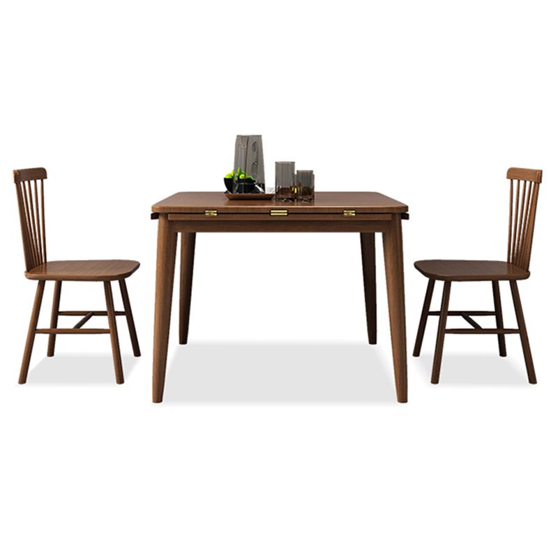 Wood Top Dining Table Set 1/5 Pieces Brown Dinette Set for Kitchen Clearhalo 'Dining Room Sets' 'Dining Tables & Seating' 'dining_room_set' 'furn' 'furn_dining_room_set' 'Furniture' 'Kitchen & Dining Furniture' 1200x1200_641bc55f-1001-4d10-b785-eaddbb71aae3