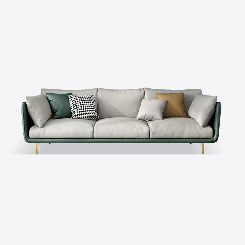 Imitated Leather Upholstered Sofa with Latex Seat Padding on Pillow Back Clearhalo 'furn' 'furn_sofas' 'Furniture' 'furniture_sofas' 'kitchen' 'kitchen_sofas' 'Living Room Furniture' 'Sofa' 'sofas' 1200x1200_641d686d-c94d-48ba-8b48-4fdf8db5e4af
