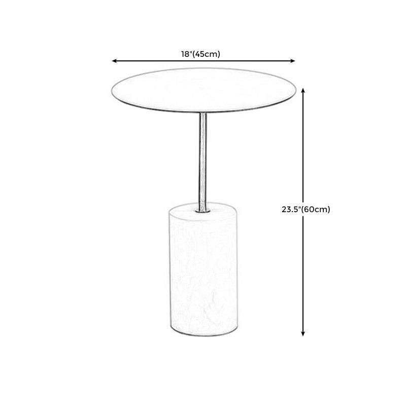 Modern Round Table Top Side End Table with Cement Pedestal Leg Clearhalo 'Coffee & Accent Tables' 'End & Side Tables' 'end_side_table' 'end_side_tables' 'furn' 'furn_end_side_tables' 'Furniture' 'furniture_end_side_table' 'Living Room Furniture' 1200x1200_641d8613-5b39-4877-9eb9-14d00a96d1d1