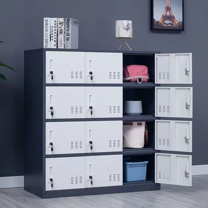 Metal Non-Hanging Cabinet Modern Storage Cabinet with Hinged Doors Clearhalo 'Armoires & Wardrobes' 'armoires_wardrobes' 'Bedroom Furniture' 'furn' 'furn_armoires_wardrobes' 'Furniture' 1200x1200_641e30fd-b1a2-4b1e-b652-794edefc6bb3