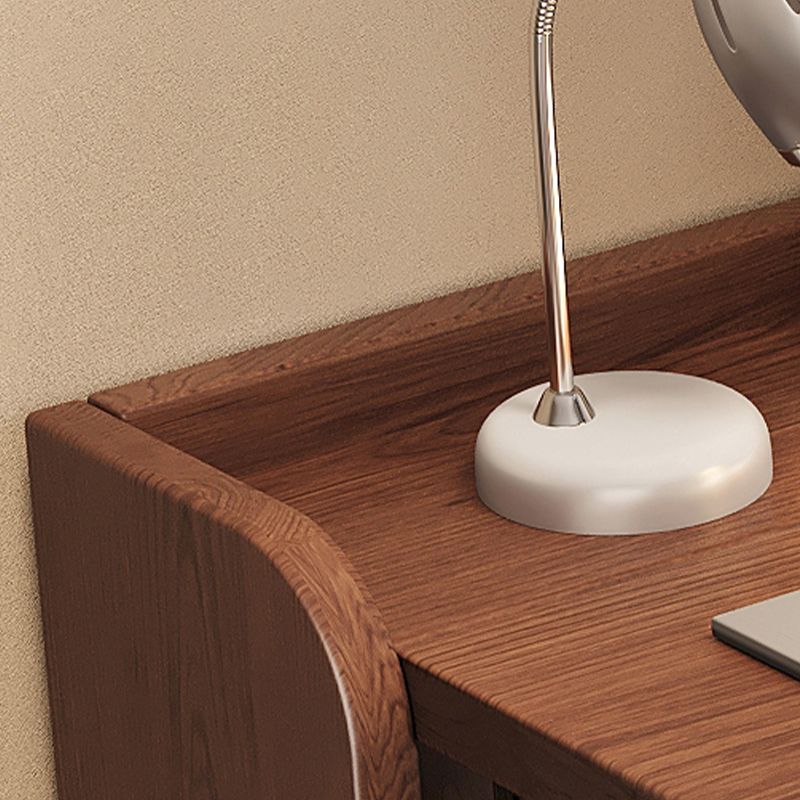 Contemporary Rubber Wood Writing Desk Folding Sled Base Office Desk ...
