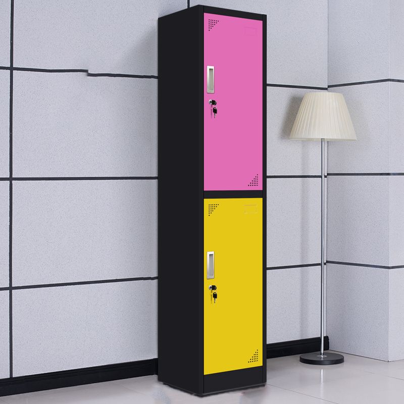 15"L Steel Wardrobe Armoire Modern Hinged Wardrobe Cabinet for Home