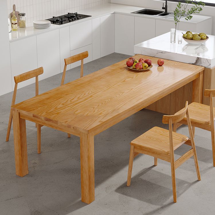 Modern Style Dining Table Rectangle Wood Dining Table with 3 legs Clearhalo 'Dining Tables & Seating' 'Dining Tables' 'dining_table' 'furn' 'furn_dining_table' 'Furniture' 'furniture_dining_table' 'Kitchen & Dining Furniture' 'kitchen' 'kitchen_dining_table' 1200x1200_64238063-e8cf-48de-bd60-26b391874443