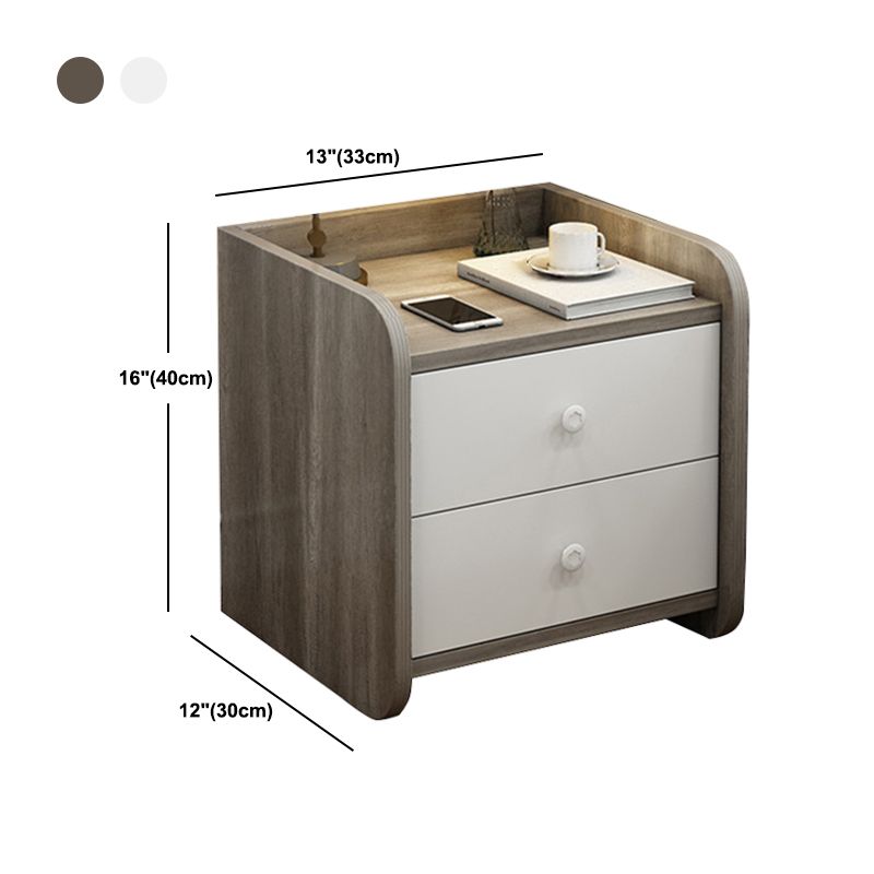 Hölzerne Nachttisch mit Regalen und Schubladen 15,7 "/22.8" hoher Nachttisch