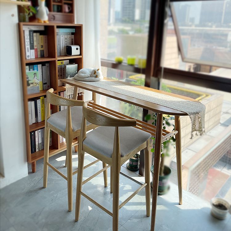 Contemporary Bar Height Pub Table Natural Oak Pub Height Dining Table Clearhalo 'Bar Furniture' 'Bar Tables' 'bar_tables' 'furn' 'furn_bar_tables' 'Furniture' 'Kitchen & Dining Furniture' 1200x1200_64243bb5-8a31-446e-9fa0-6e688530e952
