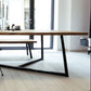 Industrial Solid Wood Table for Restaurant Rectangle Dining Table with Trestle Base Clearhalo 'Dining Tables & Seating' 'Dining Tables' 'dining_table' 'furn' 'furn_dining_table' 'Furniture' 'furniture_dining_table' 'Kitchen & Dining Furniture' 1200x1200_6424ee18-b5f8-4d61-aed0-8ef6407bd02b