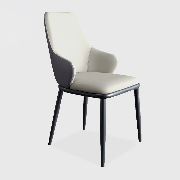 Minimalist Style Leather Dining Chairs Solid Back Upholstered Side Chair for Home Clearhalo ' kitchen&dining_furn' 'Dining Chairs' 'Dining Tables & Seating' 'dining_chair' 'furn' 'furn_dining_chair' 'Furniture' 'furniture_dining_chair' 'Kitchen & Dining Furniture' 'kitchen' 1200x1200_642575b8-b1df-4fec-bae4-03be4e886365