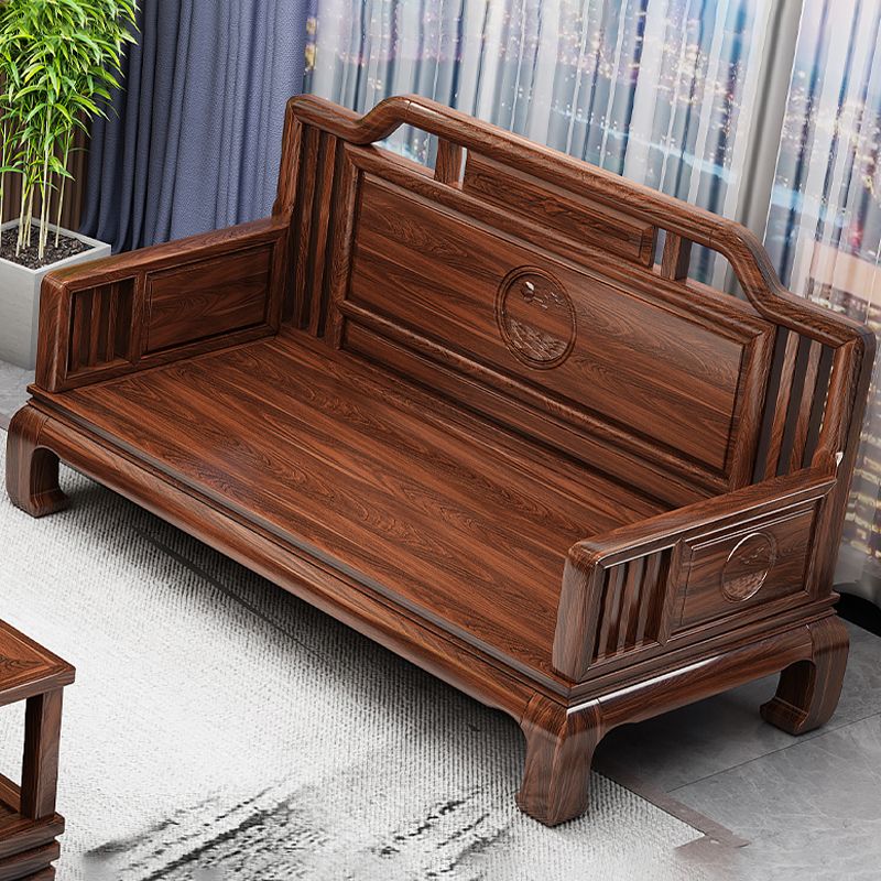 Scandinavian Sectional Sofas Solid Wood Brown Sectional Couch Clearhalo 'furn' 'furn_sectionals' 'Furniture' 'Living Room Furniture' 'Sectionals' 1200x1200_6425d31a-8e6a-463d-9402-c3b628e4c87a