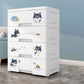 Contemporary Non-Hanging Armoire Plastic Bedroom Wardrobe Closet