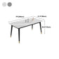 Black 4-foot Metal Dining Table Modern Stone Top Rectangle Dinette Table Clearhalo 'Dining Tables & Seating' 'Dining Tables' 'dining_table' 'furn' 'furn_dining_table' 'Furniture' 'furniture_dining_table' 'Kitchen & Dining Furniture' 1200x1200_64267e6a-e43a-4620-afb5-fe0453c46b89